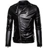 KHIRVWL Giacca Uomo di Tendenze in Pelle PU per Uomo Giubbotto da Lavoro Mezza Stagione Primaverili, Autunnali e Invernali Antivento Antipioggia Giacche da Moto Casual Aviatore