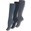 Wonky Line Calze al ginocchio in cotone - Blu Navy / 39-42
