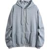 Generico Felpa Donna con Zip, Felpa con Cappuccio da Donna Manica Lunga a Tinta Unita Felpa Larga con Zip Casual Ragazza per Autunno Primavera
