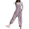 Cexiakong Salopette da donna, oversize, pantaloni da lavoro, pantaloni lunghi e larghi, con spalline regolabili e tasche, alla moda, tinta unita, per il tempo libero, O rosa., S