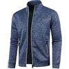 Jinitaimei Felpa Uomo Senza Cappuccio con Zip Manica Lunga Fasion Casual Sweatshirt Maglia Tuta Felpa Cotone Confortevole Felpe Pullover Cotone Leggera Felpe da Lavoro Top con Cerniera Sweater Maglione