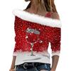 Generico Felpa Donna Maglione Natalizio Donna Felpa Stampa Natalizia Maglie Fashio Maglione Natalizio Top Natalizia Sexy Magliette Natale Divertenti Magliona Natale Famiglia Felpe Natala Maglia Natala Donne