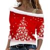 Generico Felpa Donna Maglione Natalizio Donna Felpa Stampa Natalizia Maglie Fashio Maglione Natalizio Top Natalizia Sexy Magliette Natale Divertenti Magliona Natale Famiglia Felpe Natala Maglia Natala Donne