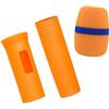 Luwecf Generic Copertura per Microfono Senza Fili con Supporto in Silicone E Parabrezza in Spugna, Arancione