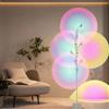 YESINTO Lampada Da Terra,Lampada Piantana Design Moderna Con Proiezione Colori RGB,5 Luci Regolabili 360°,Altezza 180cm,Interruttore A Pedale,Per Soggiorno, Camera Da Letto,Ufficio,Sale Giochi,Argento