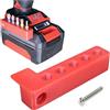 Decoralin Supporto magnetico per punte Einhell Impact & Combi, contiene 5 punte, facile installazione con vite inclusa, accessorio rosso (lato destro)