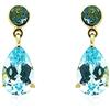 Ivy Gems - Orecchini pendenti in oro giallo 9 k, 1,7 cm, Oro giallo, colore: Topazio azzurro, cod. 186E0148-03