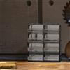 Dmora - Armadio Multiuso 2 Ante Tienen, Armadietto Porta minuteria, Mobile per contenitori portautensili, 100% Made in Italy, 19x15h23 cm, Antracite, 8 cassetti