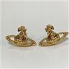 Vivienne Westwood Orecchini Vivienne Westwood mini sfera bassorilievo oro 1,7 cm con custodia N...