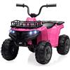 Garvee Quad Elettrico per Bambini 12V con Doppio Motore, Musica e Fari LED