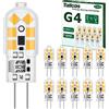 Tailcas Lampadina LED G4 12 V, 1,2 W, equivalente a 10 W, G4, bianco caldo, 3000 K, 120 lm, senza tremolante lampadina a capsula a risparmio energetico per lampadari, applique da parete (10 pezzi)