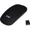 Link&Bikini LINK LKMOS34 Mouse Wireless Ottico Nero con Batteria Ricaricabile 1600 DPI