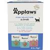Applaws Cat Natural in Brodo 12 x 70 g - Selezione Pesce (Tonno): con Acciughe + con Gamberetti + con Orata