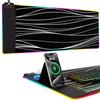 Miroddi Tappetino per mouse con supporto per telefono, tappetino da scrivania con ricarica wireless, tappetino per mouse da gaming RGB Home Office grande tappetino da scrivania con superficie ultra liscia
