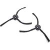 vhbw 2X Spazzola Laterale Compatibile con iLife A4s, V3s, A4, V5, V5s PRO, V5s, A6, V3 Robot aspirapolvere - Set spazzole, Nero