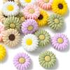 UR URLIFEHALL - Confezione di 20 perle in silicone con motivo di margherite colorate per gioielli, hobbistica, ghirlande, cordoni, decorazione regalo