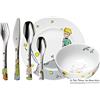 WMF Set Posate bimbini Il Piccolo Principe in Acciaio Inox 18/10 Cromargan, Set 6 Pezzi con Tazza, Piatto, Coltello, Forchetta, Cucchiaio e Cucchiaino