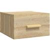 vidaXL Comodino a Muro Rovere Sonoma 35x35x20 cm