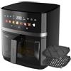 Cecotec Friggitrice ad Aria 8 Litri - Air Fryer Cecofry&Grill Duoheat 8000. 2200W, Doppia Resistenza, Dietetica e Digitale, Finestra, Temperatura Regolabile 80-200°C, 8 Menu