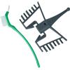 vhbw farfalla compatibile con Silvercrest Monsieur Cuisine Connect SKMC 1200 robot da cucina - Frusta a farfalla + spazzola, plastica, grigio scuro