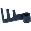 vhbw gancio compatibile con Panasonic SD-2500WXE, SD2501, SD-2511 impastatrice - Attacco a tridente, 6,7 x 4,2 cm, lega di alluminio, nero