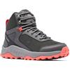Columbia Trailstorm Ascend Mid WP, Scarponi da trekking alta Donna, Dark Grey/Red Coral , 36 EU