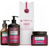 ARGANICARE Set rinforzante per la cura dei capelli con cheratina e olio di argan, 3 pezzi