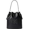 Calvin Klein - Bold Ck Large Bucket Bag Lv04f3232g, Borsa Secchiello Donna