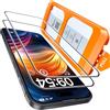 TOCOL Pellicola Protettiva per iPhone 15 6,1 Pollici, Rimozione Automatica Della Polvere, Installazione Rapida, Copertura Completa, Senza Bolle, Durezza 9H Vetro, 2 Pezzi