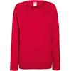 Fruit of the Loom - Felpa Leggera - Donna (S) (Rosso)