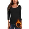SERSARY Maglia Termica Donna Manica a 3/4 - Maglie Termiche Manica Lunga Girocollo - Intimo Termico Invernale - Magliette Maniche Lunghe Donna Traspirante - Abbigliamento Senza Cuciture