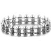 FREELANCE JW BRACCIALE BIKER BULLET PUNK IN ACCIAIO - ARGENTO/ACCIAIO
