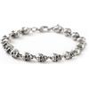 FREELANCE JW BRACCIALE BIKER CON TESCHI (19CM) - ARGENTO/ACCIAIO