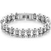 FREELANCE JW BRACCIALE BIKER IN ACCIAIO INOSSIDABILE - ARGENTO/ACCIAIO