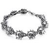 FREELANCE JW BRACCIALE BIKER SKULL SPIKED IN ACCIAIO INOSSIDABILE - OSSIDATO