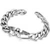 FREELANCE JW BRACCIALE BIKER TESCHIO ALATO IN ACCIAIO INOSSIDABILE - ARGENTO/ACCIAIO