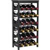 VEVOR Cantinetta Vino per 24 Bottiglie 6 Ripiani, Portabottiglie Indipendente con Capacità di Carico Totale di 36 kg, Portabottiglie per Cucina, Cantina, Bar, Sala da Pranzo, Soggiorno, Nero