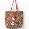 Sanrio Borsa tote Sanrio Hello Kitty in tela con stampa leopardata e nastro nuova