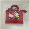 Familiare Familiar x Hello Kitty Mini Borsa Denim Rossa Charm Portachiavi Accessorio...