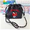 Sanrio Hello Kitty Mini borsa a tracolla con coulisse nera rossa logo casual sub bag