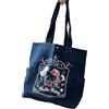 Sanrio Hello Kitty 50th Anniversary Denim Tote Bag Borsa a tracolla grande casual blu