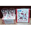 Sanrio Hello Kitty Mini Bicchiere Set di 2 con Mini Borsa 2001 Inutilizzato Retrò Da...