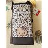 Sanrio Borsa termica isolata con stampa leopardata Hello Kitty marrone nuova con eti...
