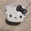 Sanrio Portamonete Hello Kitty Face Shape Accessory Case bianco nero nuovo con...
