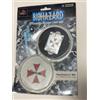 PlayStation 2 Resident Evil Outbreak 8MB Memory Card PS2 con rara custodia ombrello mai usata