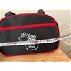 Sanrio Borsa tote nera Hello Kitty stile Boston con accenti rossi e stampa logo
