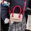 Sanrio Hello Kitty Mini Fluffy Boston Bag Rosso Bianco Tracolla Borsa Charm