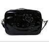 Hello Kitty Borsa a tracolla Enamel Kitty borsa a tracolla monotona con stampa cuore nera