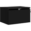 vidaXL Comodino a Parete con Luci LED Nero