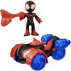 Hasbro Veicolo Techno-Quad Spidey, Figurina Miles «Spin» Morales 7,5 cm, Accessorio, Marvel Spidey e i suoi amici straordinari, Dai 3 anni in su